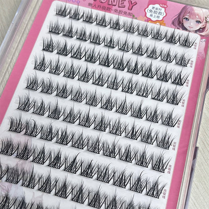 5D Baby Curved Mink Fur Glue-free Self-adhesive False Eyelashes Messy Mom Girl Style